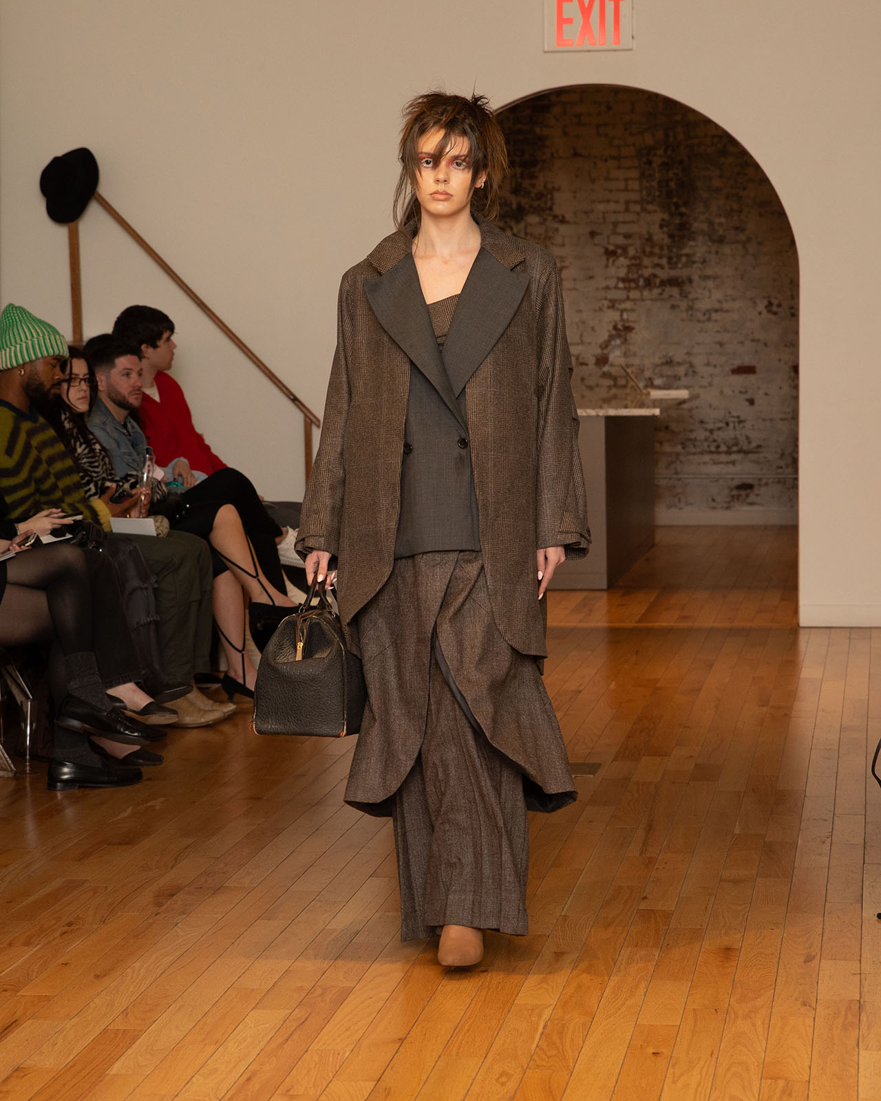 Myus Hartford Tricoat, wool cashmere and super 140 wool, color dark grey