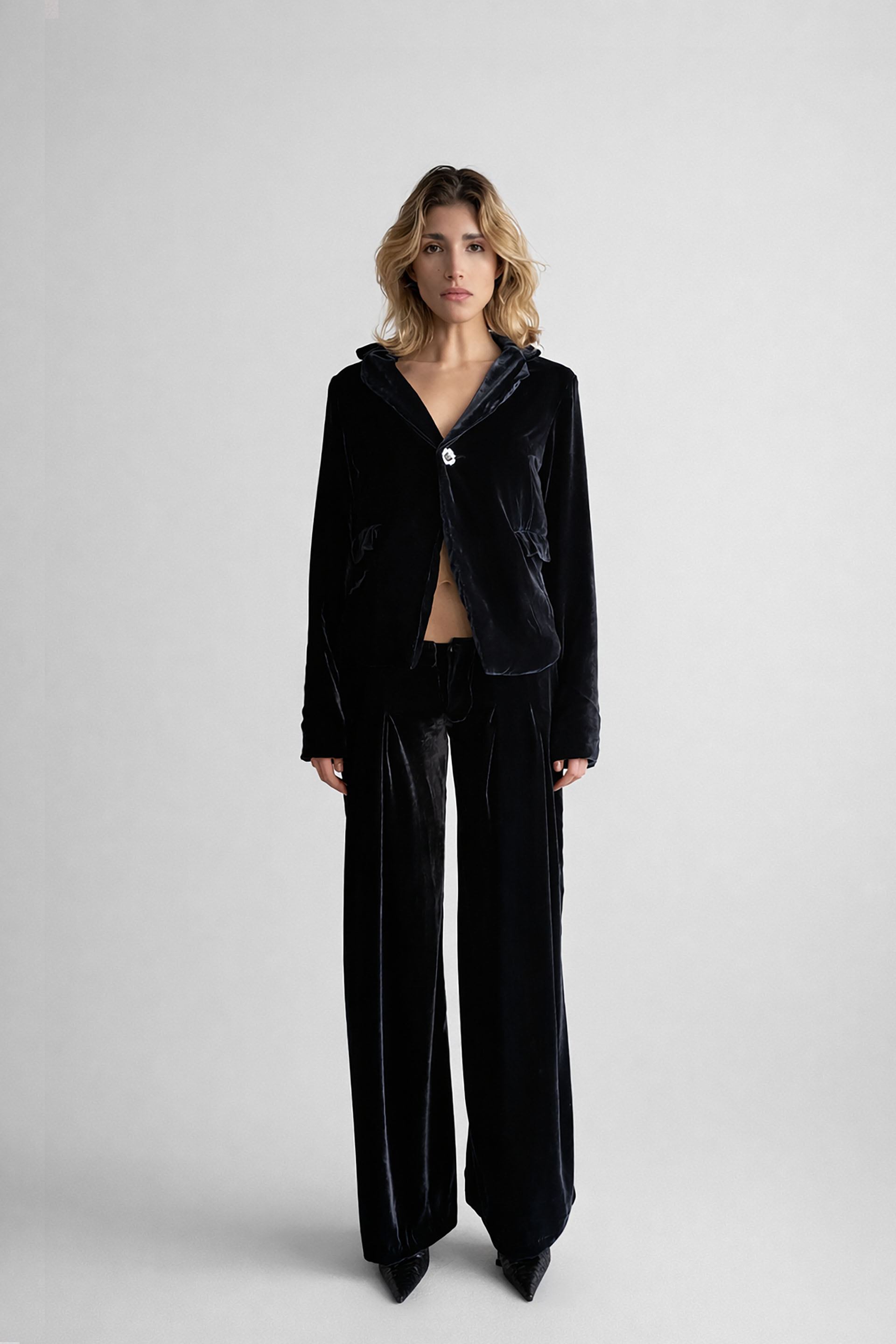 Myus Arden Smoking Jacket, 100% mulberry silk velvet