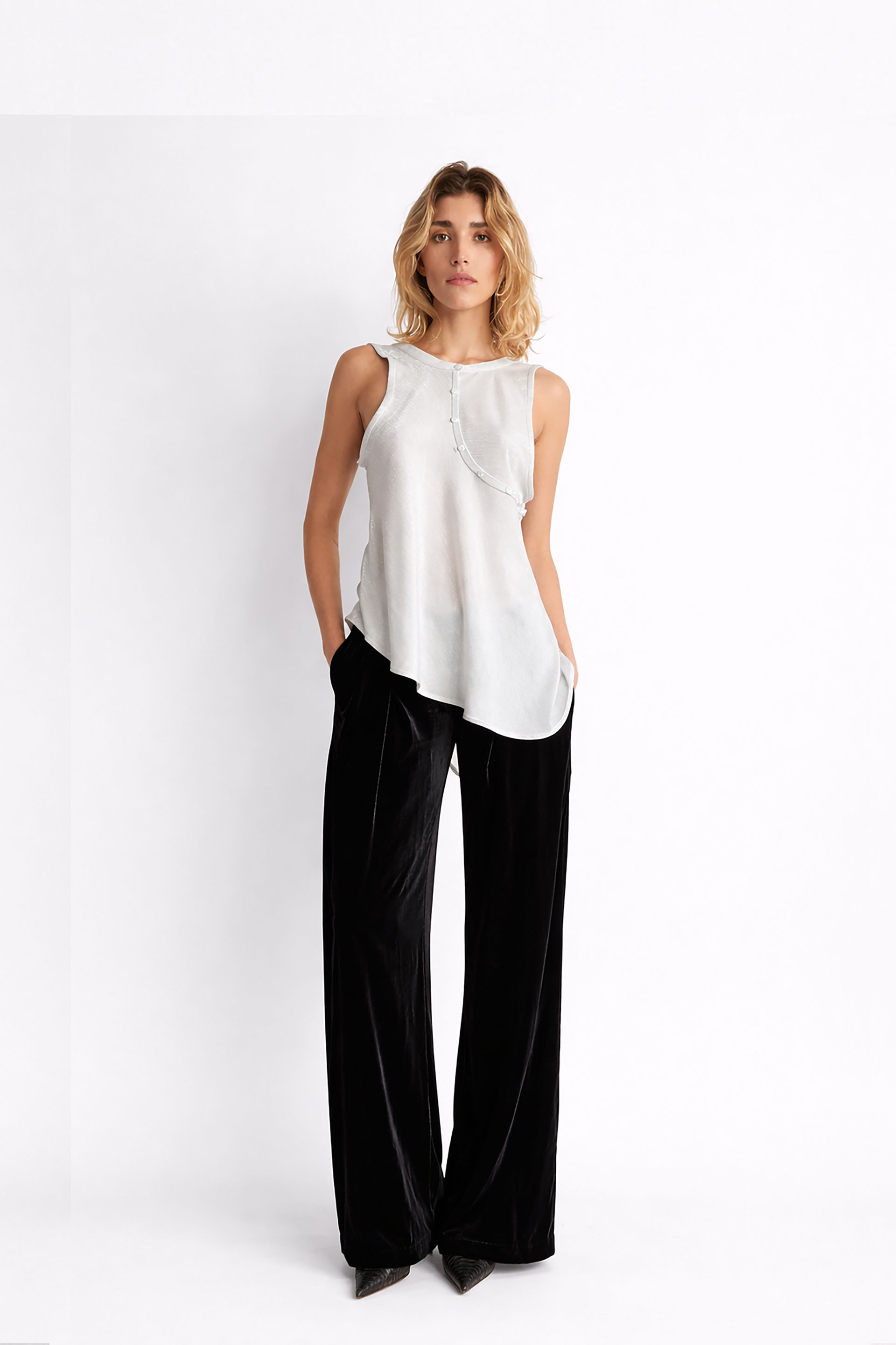 Myus Vale Tank, silk cotton